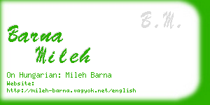 barna mileh business card